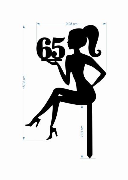 Topper na tort LADY 2 MegaPrezencik.pl