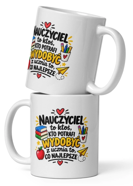 Kubek dla wychowawcy nauczyciela piękny prezent na Dzień Edukacji Mega Prezencik