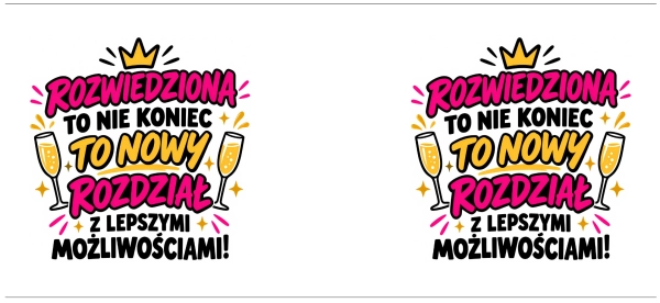 Kubek rozwód dla rozwiedzionej kobiety z napisem śmieszny prezent Mega Prezencik