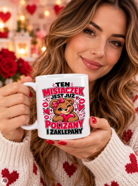 Kubek dla dziewczyny Ten misiaczek jest już polizany i zaklepany prezent Mega Prezencik