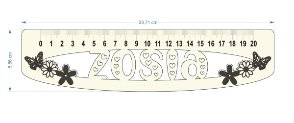 Linijka personalizowana projekt 2 MegaPrezencik.pl