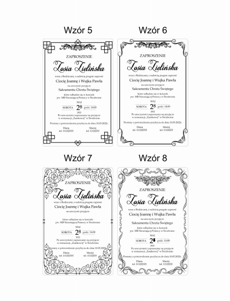 Zaproszenie na Chrzest Święty z pleksi projekt 2 MegaPrezencik.pl