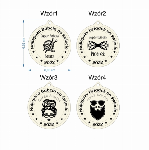 Medal dla DZIADKÓW personalizowany 7 MegaPrezencik.pl