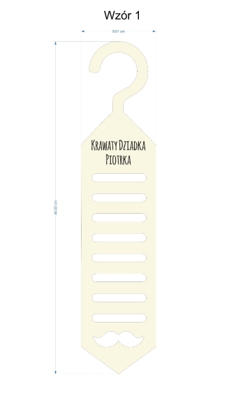 Wieszak KRAWAT projekt 1 MegaPrezencik.pl