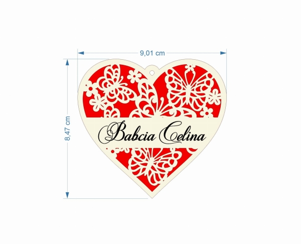 Ażurowe serce z filcem 4 MegaPrezencik.pl